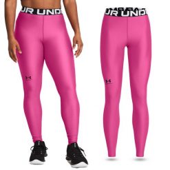 Legginsy treningowe damskie damskie UNDER ARMOUR szybkoschnące termoaktywne. Czerwone legginsy Under Armour, l, bez wzorów. Za 89.99 zł.
