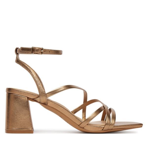 Sandały Aldo. Żółte sandały Aldo, bez wzorów, bez obcasa, na słupku, bez zapięcia. Za 359.99 zł.