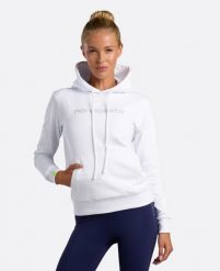 Bluza z kapturem damska Off Court. Białe bluzy NORDICDOTS, bez wzorów, z bawełny, z kapturem. Za 275.00 zł.
