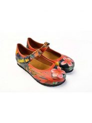 Goby Baleriny w kolorze czerwonym ze wzorem rozmiar: 36. Czerwone baleriny Goby, bez wzorów, z okrągłym noskiem, bez obcasa. Za 195.99 zł.