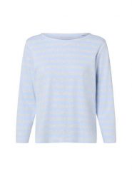 Marie Lund Koszula damska Kobiety Bawełna niebieski|szary w paski, XL. Niebieskie koszule Marie Lund, xl, bez wzorów, z bawełny, klasyczne, bez kołnierzyka, bez ramiączek. Za 149.95 zł.