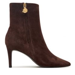 Botki Coccinelle. Brązowe botki Coccinelle, bez wzorów, bez obcasa, na szpilce, bez zapięcia. Za 1,149.00 zł.