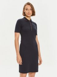 Tommy Hilfiger Sukienka codzienna Slim RWb Tipping Polo 1/2SLV DRS WW0WW42114 Granatowy Slim Fit. Niebieskie sukienki TOMMY HILFIGER, na co dzień, s, bez wzorów, z bawełny, bez kołnierzyka, bez ramiączek, proste. Za 439.99 zł.