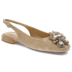 Beżowe Sandały Alma En Pena Eleganckie Obuwie Damskie. Brązowe sandały Alma en Pena, bez wzorów, eleganckie, bez obcasa, na koturnie, bez zapięcia. Za 589.00 zł.