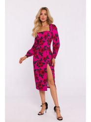 Made of emotion Sukienka w kolorze różowo-czarnym rozmiar: L. Czarne sukienki Made Of Emotion, l, bez wzorów, bez kołnierzyka, bez ramiączek, midi. Za 154.99 zł.