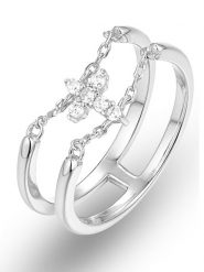 DI GIORGIO Srebrny pierścionek z cyrkoniami rozmiar: 56. Szare pierścionki DI GIORGIO, z cyrkonią, srebrne. Za 178.37 zł.