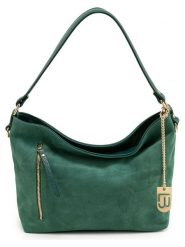 Lucca Baldi Skórzana torebka "Faenza" w kolorze zielonym - 28 x 23 x 11 cm rozmiar: onesize. Zielone torby na ramię Lucca Baldi, bez wzorów, z materiału, na ramię, bez dodatków. Za 239.99 zł.