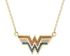 Złoty naszyjnik z cyrkoniami - DC, Wonder Woman, Warner Bros. Discovery. Żółte naszyjniki Apart, z cyrkonią, złote. Za 1,119.00 zł.