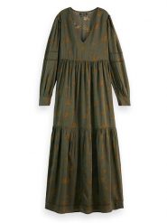 Scotch & Soda Sukienka w kolorze khaki rozmiar: 38. Brązowe sukienki Scotch & Soda, bez wzorów, bez kołnierzyka, bez ramiączek, maxi. Za 343.45 zł.