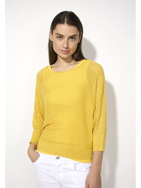 More & More Sweter w kolorze musztardowym rozmiar: 42. Żółte swetry More & More, bez wzorów, bez ramiączek. Za 119.95 zł.