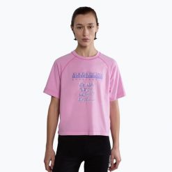 Koszulka damska Napapijri S-Aberdeen. Czerwone bluzki Napapijri, l, bez wzorów, sportowe, bez kołnierzyka, bez ramiączek. Za 169.99 zł.