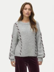 Vero Moda Sweter Ilina 10334866 Szary Loose Fit. Szare swetry Vero Moda, s, bez wzorów, z syntetyku, bez ramiączek. Za 249.99 zł.