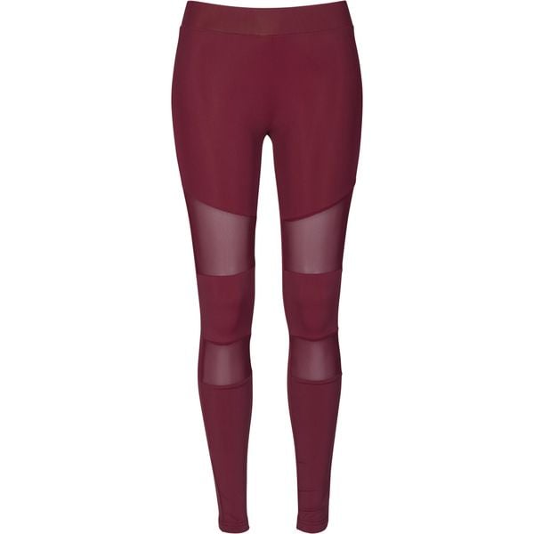 Damskie legginsy Urban Classic mesh. Czerwone legginsy Urban Classics, bez wzorów, z meshu. Za 113.00 zł.