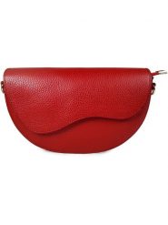 ORE10 Skórzana torebka "Brais" w kolorze czerwonym - 26 x 17 x 8 cm rozmiar: onesize. Czerwone torby na ramię ORE10, bez wzorów, z materiału, na ramię, bez dodatków. Za 254.14 zł.