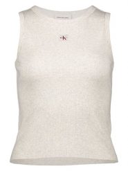 Calvin Klein Top w kolorze szarym rozmiar: L. Szare topy Calvin Klein, l, bez wzorów, z bawełny, bez kołnierzyka, bez ramiączek. Za 82.99 zł.