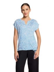 BETTY & CO Bluzka w kolorze błękitnym rozmiar: L. Niebieskie bluzki Betty & Co, l, bez wzorów, bez kołnierzyka, bez ramiączek. Za 81.95 zł.