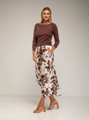 Tantra Spódnica w kolorze kremowym rozmiar: M. Brązowe spódnice Tantra, na co dzień, m, bez wzorów, midi, proste. Za 152.99 zł.