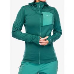 Bluza z kapturem damska Rab Superflux Hoody. Zielone bluzy RAB, s, bez wzorów, z kapturem. Za 379.99 zł.