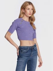 Pinko Sweter Gijon 100136 A0PV Fioletowy Regular Fit. Fioletowe swetry Pinko, l, bez wzorów, z syntetyku, bez ramiączek. Za 1,639.00 zł.