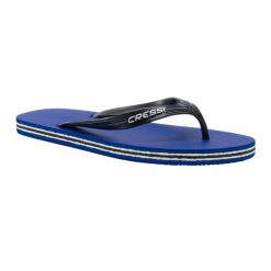 Japonki plażowe dla dorosłych Cressi Bahamas. Niebieskie klapki Cressi, bez wzorów, bez obcasa. Za 29.99 zł.