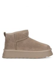 Badura Śniegowce WFA3080-4 Szary. Szare trapery i śniegowce Badura, ze skóry. Za 229.99 zł.