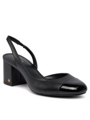 MICHAEL Michael Kors Sandały Perla Flex Sling Pump 40R4PLMP1L Czarny. Czarne sandały MICHAEL Michael Kors, bez wzorów, ze skóry, bez obcasa, na słupku, bez zapięcia. Za 589.99 zł.