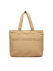 KARL LAGERFELD Torebka B2W50099 Beżowy. Brązowe shopper KARL LAGERFELD, bez wzorów, z materiału, bez dodatków. Za 389.99 zł.