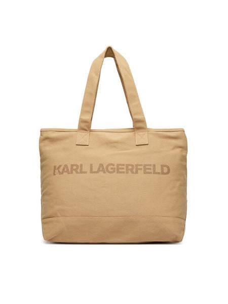 KARL LAGERFELD Torebka B2W50099 Beżowy. Brązowe shopper KARL LAGERFELD, bez wzorów, z materiału, bez dodatków. Za 252.99 zł.
