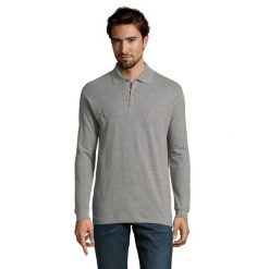 Koszulka Polo Z Długim Rękawem Unisex Star Plain Dla Dorosłych. Szare koszulki sportowe SOL'S, bez wzorów, bez ramiączek. Za 93.99 zł.