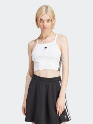 Adidas Top w kolorze białym rozmiar: XL. Białe topy Adidas, xl, bez wzorów, bez kołnierzyka, bez ramiączek. Za 101.23 zł.