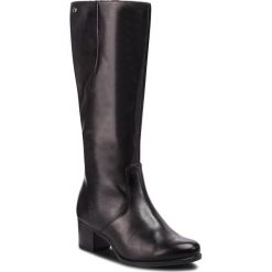 Kozaki CAPRICE - 9-25519-21 Black Nappa 022. Czarne kozaki Caprice, z futra, przed kolano, bez obcasa, bez zapięcia. W wyprzedaży za 379.00 zł.