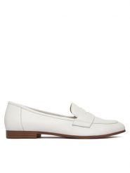 Caprice Lordsy 9-24200-44 Biały. Białe lordsy Caprice, bez wzorów, ze skóry, bez obcasa, bez zapięcia. Za 267.99 zł.
