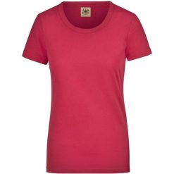 Koszulka Vintage Damska James & Nicholson z Bawełny. Czerwone bluzki GLENMUIR, m, bez wzorów, z bawełny, eleganckie, bez kołnierzyka, bez ramiączek. Za 129.99 zł.