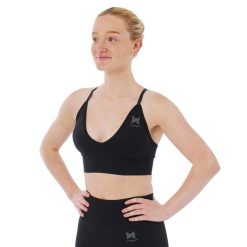 Xtreme Sportswear Biustonosz sportowy damski Czarny. Czarne koszulki sportowe XTREME SOCKSWEAR, bez wzorów, bez ramiączek, na fitness i siłownię. Za 138.99 zł.
