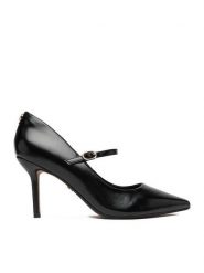 Nine West Szpilki CEO-CD25-321-1 Czarny. Czarne szpilki Nine West, bez wzorów, ze skóry, bez obcasa, na szpilce, bez zapięcia. Za 249.99 zł.