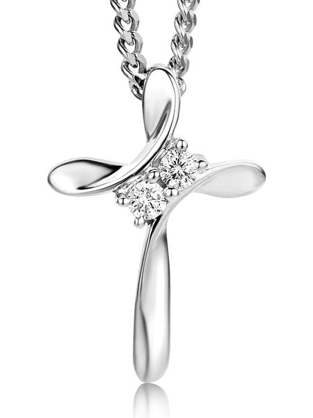 Revoni Złoty naszyjnik z diamentową zawieszką - dł. 45 cm rozmiar: onesize. Szare naszyjniki Revoni, z diamentem, złote. Za 1,010.31 zł.