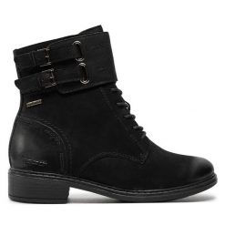 Botki Josef Seibel. Czarne botki Josef Seibel, bez wzorów, bez obcasa, na płaskiej podeszwie, bez zapięcia. Za 579.99 zł.