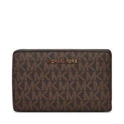 Duży Portfel Damski MICHAEL Michael Kors. Brązowe portfele MICHAEL Michael Kors, bez wzorów. Za 439.99 zł.