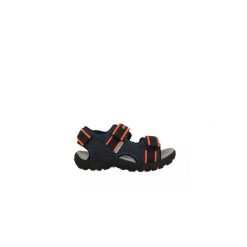 Sandały GEOX JR SANDAL STRADA A Niebieski. Niebieskie sandały Geox, bez wzorów, ze skóry, bez obcasa, bez zapięcia. Za 139.99 zł.