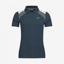 Koszulka polo damska CLUB 22 Tech. Niebieskie koszulki polo Head, xs, bez wzorów, z poliesteru, bez kołnierzyka, bez ramiączek. W wyprzedaży za 140.00 zł.