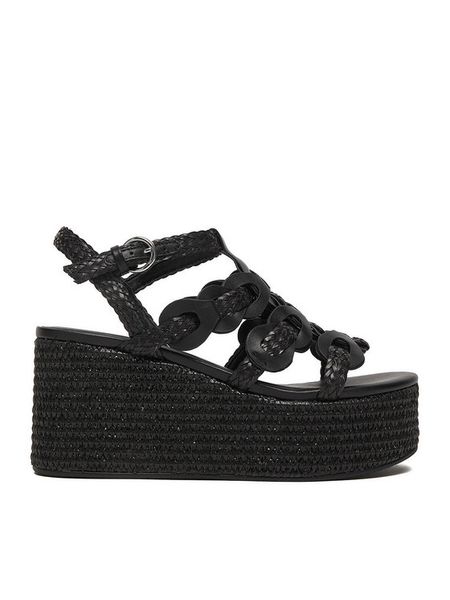 Badura Sandały EO-AMANI-LT0228-26-806 Czarny. Czarne sandały Badura, bez wzorów, ze skóry, bez obcasa, bez zapięcia. Za 233.99 zł.