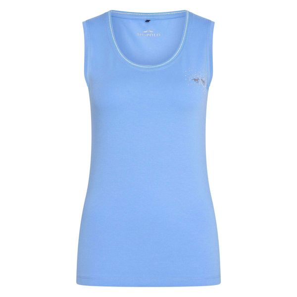 Damski tank top HV Polo Classic. Niebieskie koszulki polo HV POLO, s, bez wzorów, z dżerseju, bez kołnierzyka, bez ramiączek. Za 150.50 zł.