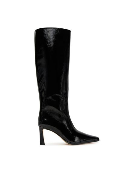 MICHAEL Michael Kors Kozaki Darrah 40F5DRMB5A Czarny. Czarne kozaki MICHAEL Michael Kors, z lakierowanej skóry, bez obcasa, na szpilce, bez zapięcia. Za 1,179.00 zł.