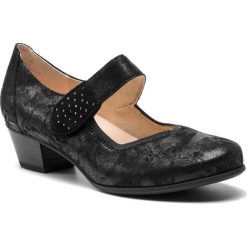 Półbuty CAPRICE - 9-24300-22 Black Shin.Sue 007. Czarne czółenka Caprice, z aplikacjami, z materiału, bez obcasa, na obcasie, bez zapięcia. W wyprzedaży za 179.00 zł.