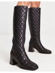 Monki Kozaki w kolorze czarnym rozmiar: 39. Czarne kozaki Monki, na zimę, bez obcasa, bez zapięcia. Za 86.99 zł.