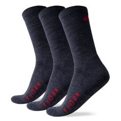 Skarpety Merino Classic Cut - zestaw 3 par. Niebieskie skarpety FJORK MERINO, bez wzorów, z elastanu. W wyprzedaży za 199.00 zł.