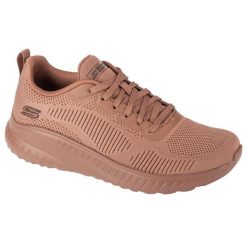 Buty sportowe Sneakersy damskie, Bobs Squad Chaos - Face Off. Brązowe obuwie sportowe Skechers, bez zapięcia, trekkingowe, Skechers Sport. Za 269.99 zł.