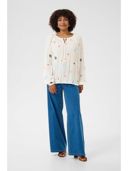 Cream Bluzka w kolorze kremowym rozmiar: 40. Brązowe bluzki Cream, bez wzorów, z wiskozy, bez kołnierzyka, bez ramiączek. Za 126.75 zł.