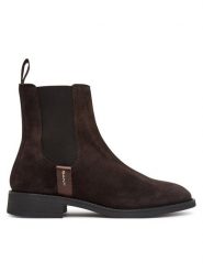 Gant Sztyblety 33553426 Brązowy ciemny. Brązowe botki GANT, bez wzorów, ze skóry, bez obcasa, na płaskiej podeszwie, bez zapięcia. Za 719.99 zł.