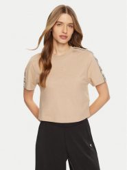 Guess T-Shirt V3RI08 I3Z14 Beżowy Regular Fit. Brązowe t-shirty Guess, s, z aplikacjami, z bawełny, bez kołnierzyka, bez ramiączek. Za 159.99 zł.